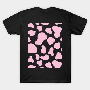 Cow Print, Cow Dots, Pink And White Animal Pattern T-Shirt